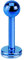 Piersando Piercing Stab Stecker Edelstahl Kugel für Lippen Lippe Labret Lippenpiercing Ohr Tragus Ohrpiercing Helix Nase Intim Zungen Nasen 1,2mm x 6mm x 3mm Blau
