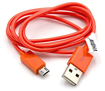 vhbw Kabel USB auf Micro USB kompatibel mit Sony SRS-XB30, SRS-XB31, SRS-XB40, SRS-XB41 Ladekabel, 100cm, orange