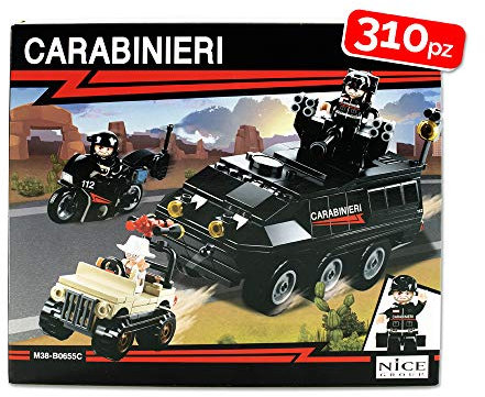 Nice Group Mattoncini CARABINIERI Autoblindo Costruzioni, Colore Dunkelblau, B0655