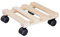 Wagner Pflanzenroller PALETTI 25 x 25 x 8 cm I Pflanzenroller für Innenbereich I Blumenroller aus FSC®-Massivholz, Buche Natur I Kübelroller aus Holz I Tragkraft 100 kg I Made in EU - 20043901