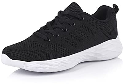 BRKVALIT - Zapatillas deportivas para mujer de malla para gimnasio, ocio, color Negro, talla 38 EU