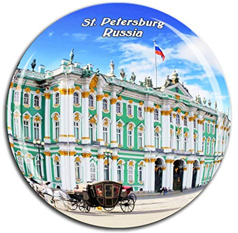 Weekino Die Staatliche Eremitage St. Petersburg Russland Kühlschrankmagnet 3D Kristallglas Tourist Stadt Reise Souvenir Sammlung Geschenk Starke Kühlschrank Aufkleber