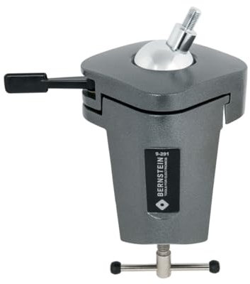 BERNSTEIN Kugelgelenk-Halter SPANNFIX 4.0 | Fußteil zum Anklemmen | Schraubstock Zubehör für Feinmechaniker | Kugel-Gelenk-Schnellspanner für schwere Teile, 360° drehbar, stufenlos feststellbar