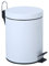 Buckingham Poubelle à pédale Blanche pour Bureau, Salle de Bain, Cuisine avec Seau intérieur en Plastique, métal, 3 litres