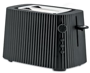 Alessi MDL08 B/UK Toaster, Plastic, Black