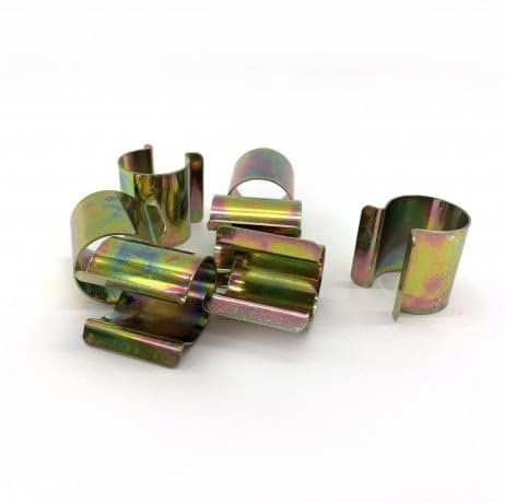 Atout Loisir Clips de fixation acier nickelé ou acier bichromaté, Diamètre 32 mm, Lot de 15