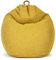 Green Bean Indoor Sitzsack mit 200 Liter mit EPS-Perlen Füllung Kuschelig Weich Waschbar - Drinnen Stoff Bodenkissen Liegekissen Sitzkissen Lounge - Gelb