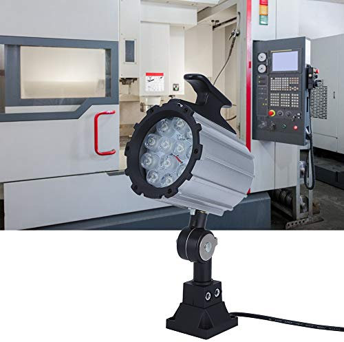 Riuulity Lampada da Lavoro per Macchina, Lampada per Macchina CNC Impermeabile a Braccio Corto Flessibile 12W 24V per Illuminazione Industriale per Trapano da Fresatura per Tornio