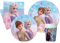 Kit Mesa Fiesta Party Disney Frozen II Wind Spirit para 8 personas (44 piezas: 8 platos de papel Ø23cm, 8 platos de papel Ø20cm, 8 vasos 200ml, 20 servilletas de papel 33x33cm)