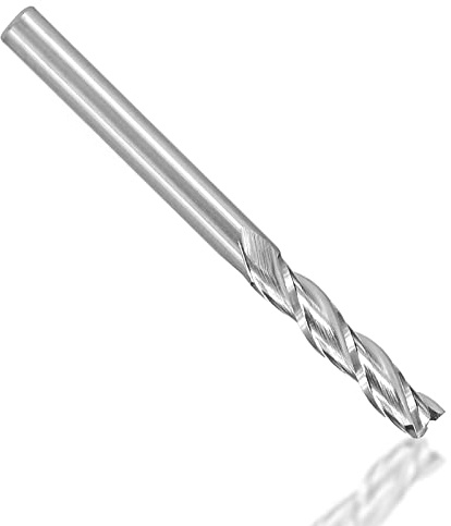Drill Bit 4 Flute Carbide Milling Cutter 3.175mm Shank Spiral Flat Milling Bit For Woodworking Cutting,3.175x2x8x40mm