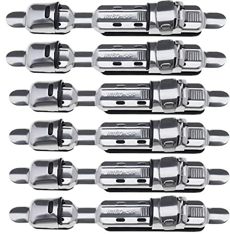 YINETTECH 6 Stück Angelrutenhalter Edelstahl Angelrolle Sitz Rod Clip Langlebige Angelrolle Sitz Deck Angeln Zubehör