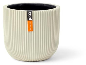Capi Europe - Blumentopf Kugel Groove Colours - 8x6 - Beige - Öffnung Ø6 - Blumentopf für drinnen - 5 Jahre garantie - BGVBG131