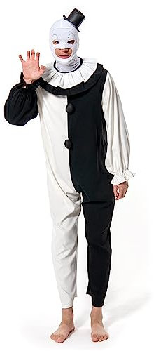Noiclub Terrifier Kostüm Gruselig Halloween Horror Clown Cosplay Costume Overall Maske Outfits Karneval Anzug Set L