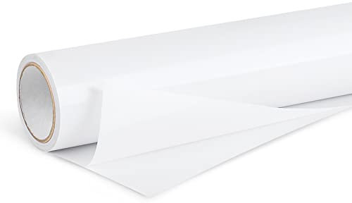 Vinyle Adhésif Blanc Mat, 30 x 500 cm Vinyle adhésif Blanc pour Cricut, Silhouette Cameo, Vinyle permanent pour Cadeaux de Bricolage, Mug, Fenêtre, Céramique, Plastique