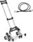 GYMAX Carrello Pieghevole per Scale, Carrello di Trasporto Pieghevole in Alluminio con 6 Ruote Antiscivolo, Carrello Portapacchi Trasformabile per Scale con Maniglia Telescopica