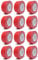 gws Panzer-Tape 12 Rollen kräftiges Gewebe-Klebeband für raue Untergründe | robustes Steinband von Hand reißbar | versch. Farben | 50 m x 50 mm rot