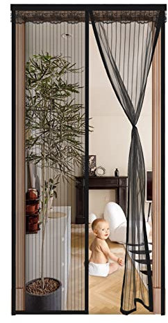Magnetic Fly Screen Door 85x200cm,Mosquito Magnetic Door Screen,Fly Screen Mosquito Magnetic Door Screen for French Doors/Sliding Glass Doors/Patio Doors