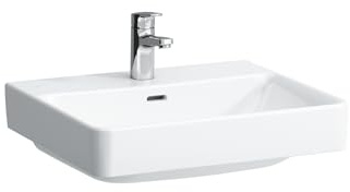LAUFEN PRO S Waschtisch, ohne Hahnloch, mit Überlauf, 550x465mm, H810962A001091, Farbe: Weiß mit LCC Active