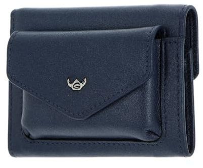 Golden Head Leder Geldbörse Valencia RFID Protect Minischeintasche 1079 Saphir dunkelblau