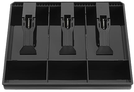 PATIKIL Cash Register Drawer Insert Tray, Removable 3 Bill / 3 Coin, 10 Money Tray Organizer for Cash with Plastic Clip for Businesses, Registers, and Classroom