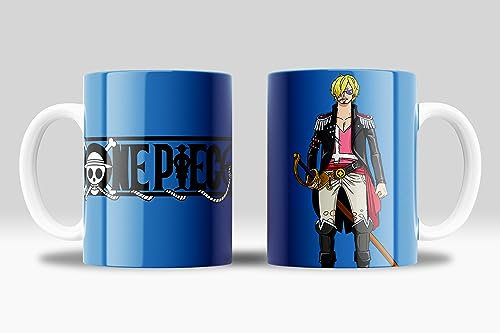 Tazza One Piece - Collezione tazza onepiece con i suoi protagonisti: Rufy, Nami, Roro, Usopp, Brook, Nico, Vivi Tazza Nami - Tazza Roro one Piece | Ceramica 355ml (One Piece Sanji)