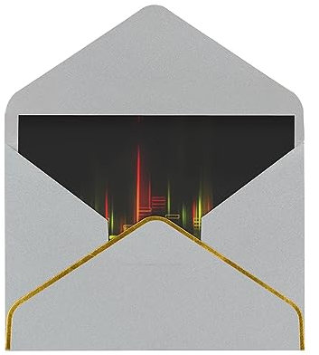 Blanko-Karten mit Umschlägen, Grußkarte, Dankeskarten, Hochzeitskarten, Geburtstagskarten, cooler Musik-Sounddruck