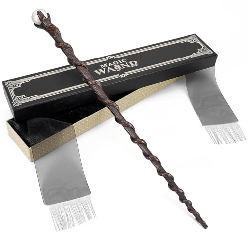 EnrichFun Magic Wizard Wand, Witch Sorcerer Resin Toy Wands for Kids Collection Birthday Party Cosplay Costume Accessory, (Pearl)