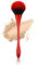 Pinceau de maquillage pour poudre (rouge)
