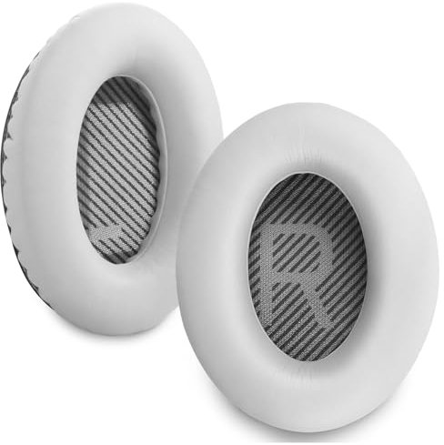 Sodorous QC35 - Almohadillas de repuesto compatibles con auriculares Bose QuietComfort 35 QC35 II de espuma viscoelástica (plateado)