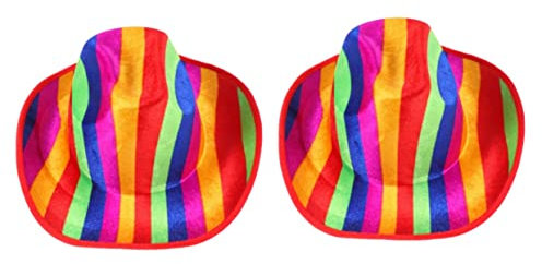 Toyvian 2st Zauberer-zylinder Karnevalsmütze Party-clown-hut Kostümzubehör Glockenclown-hut Urlaubs-cosplay-kappe Bunt Weihnachtsbedarf Verrückter Hut Narr Clown-schuhe Erwachsener Kind