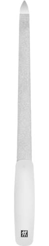 ZWILLING Lima de uñas (recubrimiento de zafiro, punta de lima pulida, forma ergonómica, superficies de limado gruesas y finas), blanca, 180 mm