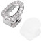 Grilles de Dents pour Vos Dents pour Hommes Femmes, Accessoire de Décoration de Dents Bling pour la Fête D'Halloween Spectacle Hip Hop Dent Or/Argent (Portail unique