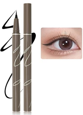 Erinde Black Liquid Eyeliner - High Precision, Flüssiger Schwarz Ink Eyelinerstift, Professional Wasserfest Eyeliner Pen, Langanhaltend Eye Liner Stift, Schnelltrocknende Koreanisch Augen Makeup