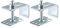 MagiDeal Clips de lavabo en céramique, 2 pièces, supports de fixation sous plan pour évier de salle de bains et de cuisine, UN
