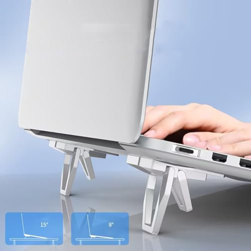 Micool Lot de 2 supports pour ordinateur portable - Invisible - En alliage de zinc - Léger - Pour ordinateur portable de 10 à 17