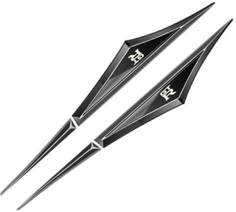OscitY 2PCS Auto Metall Logo Embleme Seitenmesser Aufkleber, Für NIS-san GTR GT-R NISMO R35 Abzeichen Stickers Decals Car Styling Dekorative Zubehör,A/Black-Black