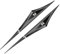 OscitY 2PCS Auto Metall Logo Embleme Seitenmesser Aufkleber, Für NIS-san GTR GT-R NISMO R35 Abzeichen Stickers Decals Car Styling Dekorative Zubehör,A/Black-Black