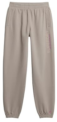 Superdry Damen Sportswear Boyfriend Jogger Hose, Dunkles Beige, 38