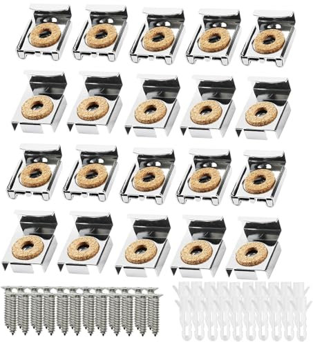 4 Pezzi Ganci per Specchio a Muro, Supporto per Specchio da Parete, Ganci per Appendere Specchio a Muro Clip Specchio a Molla Gancio Specchio in Acciaio Inossidabile con Viti per Appendere Specchi (4)