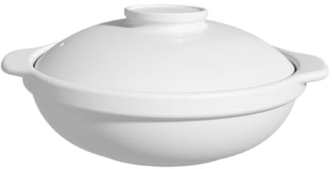 FUNOMOCYA Home Stove Pot Ceramica Zuppa Pentola 1.3l Ceramica Casseruola Antiaderente Liscio Doppi Manici Alta Temperatura Stufato Pentola Per Cottura