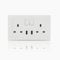 ABB Inora 2 Gang Switched 13A USB Plug Socket • Premium 13amp Plug Socket • Double Pole • White • USB Port • Safe, Reliable, and Functional