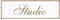 Dekolando Deko Türschild - Studio - Schild 150 x 50 mm - Schilder Türschilder Namensschilder Wohnung selbstklebend Holzschild Tür Holzschilder