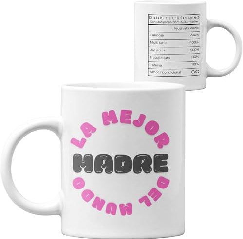 Quodelo Taza Mamá - Regalos originales para madres - Regalo de cumpleaños o día de la madre único para mamá - Un Te Quiero Mamá que Disfrutará cada Día