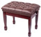 SDVantage Klavierbank aus Leder, höhenverstellbar, Klavierbank, Hocker, Klaviersitz mit Massivholzbeinen, verstellbarer Bereich 49–59 cm, Rotbraun