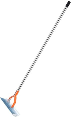 Rasenstock -Rake - Hochleistungs -Bodenlösenwerkzeug, Einstellbarer Hofenthatcher | Langlebige Metallkonstruktion scharfen Zinken, leicht zu assembles Design für effiziente Rasenpflege und Wartung