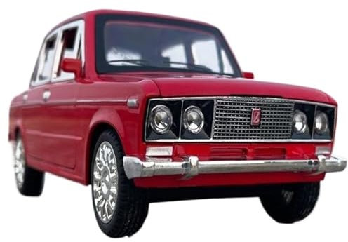 Mini Auto Spielzeug 1:18 Für Lada 2106 Legierung Modell Auto Spielzeug Druckguss Casting Sound Und Licht Auto Szene Ornament Wohnkultur(Red)