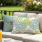 Vorysum Outdoor Kissen 30x50 cm 2er Set Grün Modern Kissenbezüge Dahlien Kissenbezug Blumen Dekorative Sofakissen Samt Optik für Garten Sofa Wohnzimmer Bett Doppelseitiges Muster