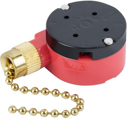 CGTQROVR Interruptor del Ventilador de Techo 3 velocidades Techo Ventilador de Reemplazo de la Cadena de reemplazo de Control de la Cadena para lámparas de Pared Luz del gabinete