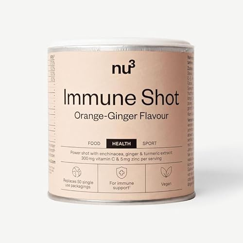 nu3 Immun Shot - Veganer Ingwer-Kurkuma-Shot, Vitamine, täglicher Power-Shot, fruchtig-würzig, Immun-Elixier, vegan, frei von Zusatzstoffen – 150 g