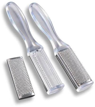 Waelthkey Foot File with Built in Collector Foot Files for Hard Skin Callus Remover Double Sided Foot Scraper Dead Skin Remover for Feet Alternative Wet Dry Use (1)